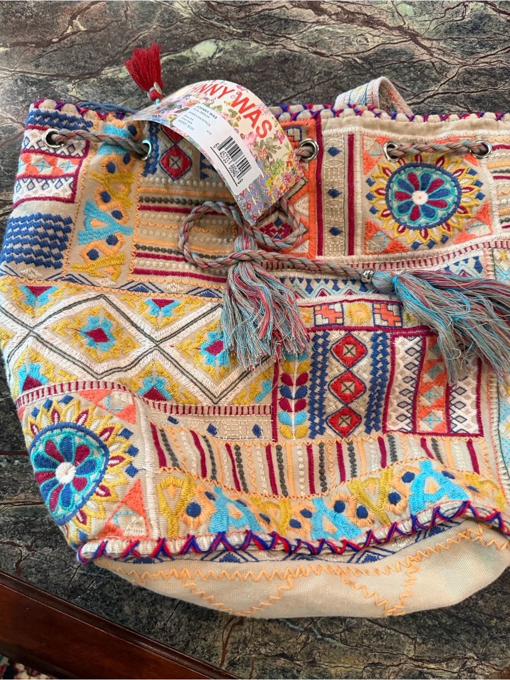 Boho Embroidered Multicolor Women’s Tote Bag